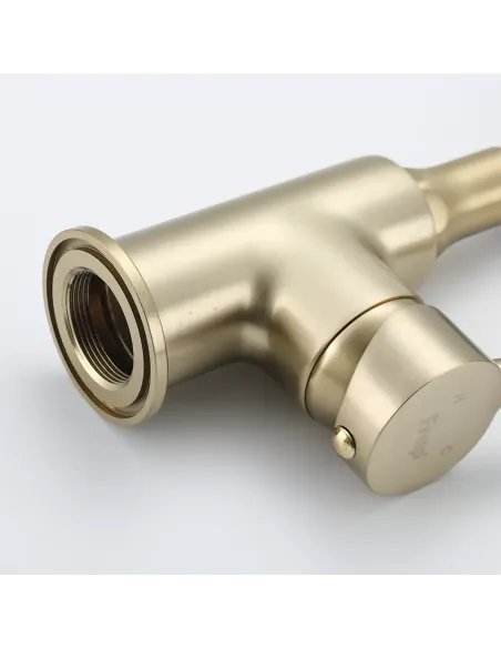 Смеситель для кухни Frap F4044-3 с гибким изливом, 2 режима, черный золото