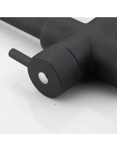 Змішувач для кухні Frap F4352-7 із підключенням до фільтру, чорний