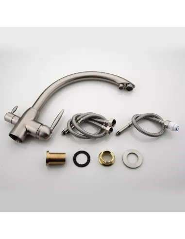 Смеситель для кухни Frap F4399-5 с подключением к фильтру, сатин