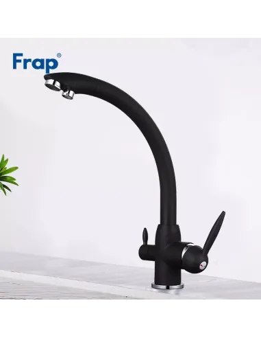 Смеситель для кухни Frap F4399-7 с подключением к фильтру, черный