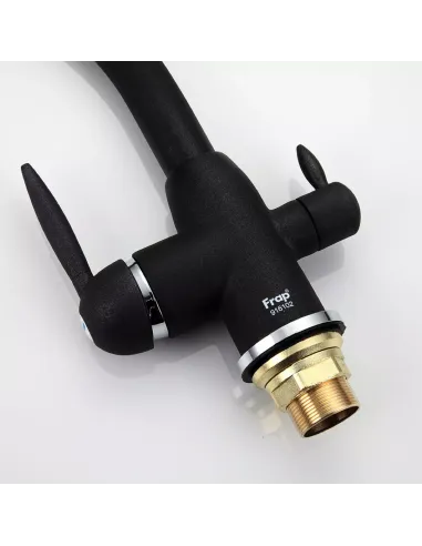 Смеситель для кухни Frap F4399-7 с подключением к фильтру, черный