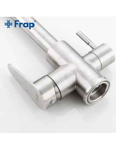 Змішувач для кухні Frap F4348 із підключенням до фільтра, сатин
