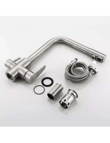 Змішувач для кухні Frap F4348 із підключенням до фільтра, сатин