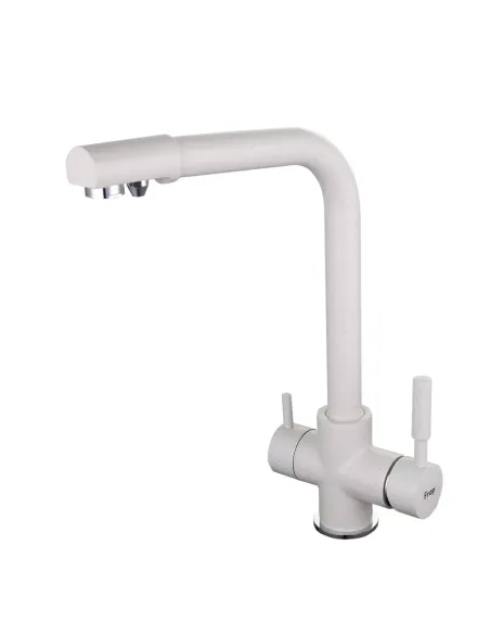 Змішувач для кухні Frap F4352-8 із підключенням до фільтру, білий