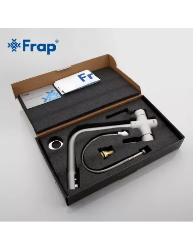 Змішувач для кухні Frap F4352-8 із підключенням до фільтру, білий