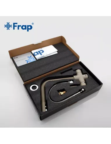 Смеситель для кухни Frap F4352-20 с подключением к фильтру, бежевий