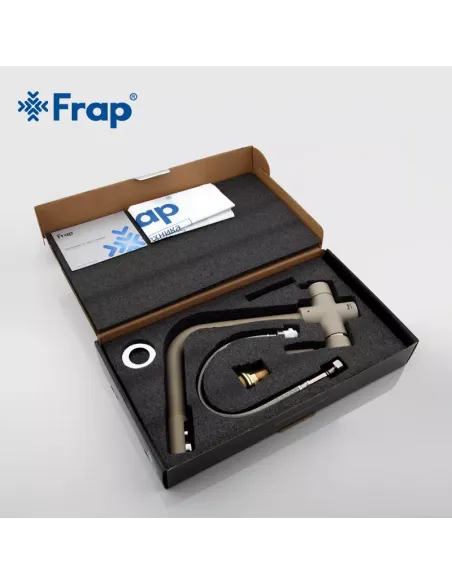 Смеситель для кухни Frap F4352-20 с подключением к фильтру, бежевий
