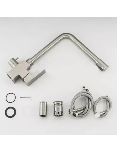 Смеситель для кухни Frap F43899-2 с подключением к фильтру, сатин