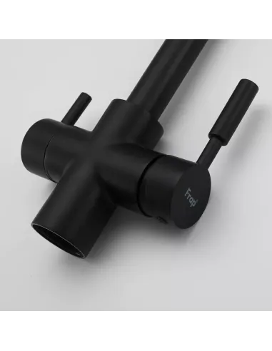 Змішувач для кухні Frap F4352-6 із підключенням до фільтру, чорний