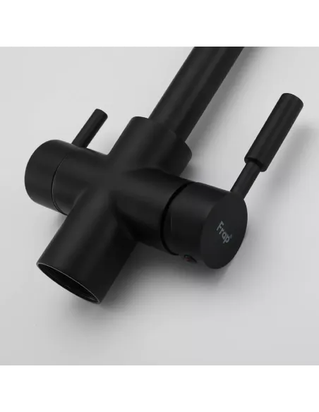 Смеситель для кухни Frap F4352-6 с подключением к фильтру, черный