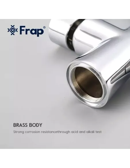 Смеситель для кухни Frap F4374 с подключением к фильтру, с гибким изливом, серый хром