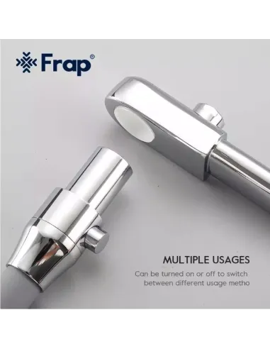 Смеситель для кухни Frap F4374 с подключением к фильтру, с гибким изливом, серый хром