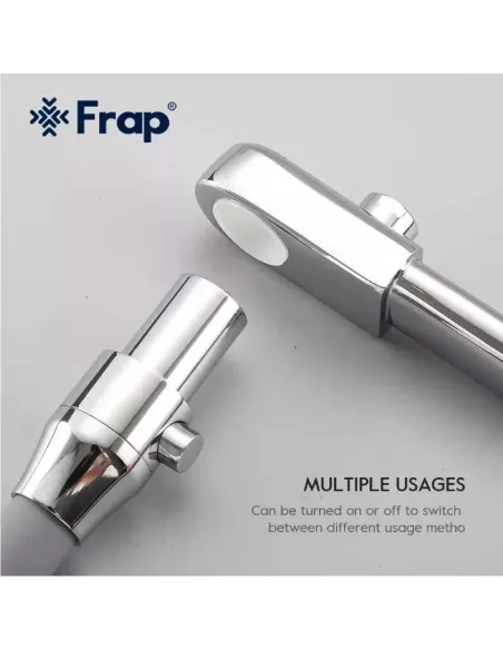Смеситель для кухни Frap F4374 с подключением к фильтру, с гибким изливом, серый хром