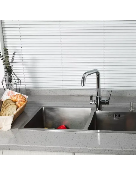 Смеситель для кухни Frap F4361 с подключением к фильтру, хром