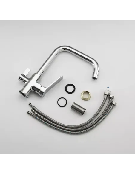 Смеситель для кухни Frap F4361 с подключением к фильтру, хром