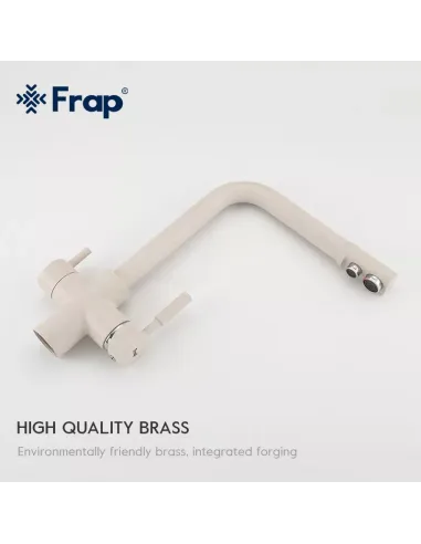 Смеситель для кухни Frap F4352-24 с подключением к фильтру, белый