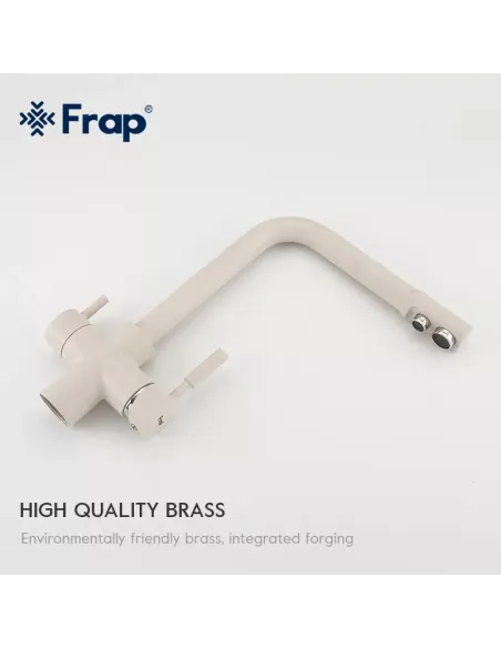 Смеситель для кухни Frap F4352-24 с подключением к фильтру, белый