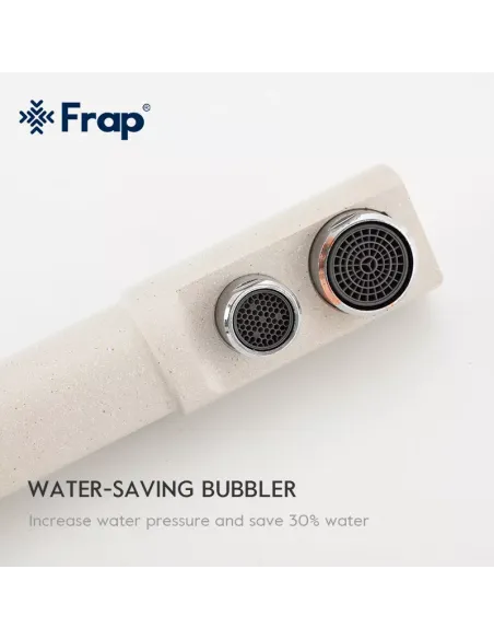 Смеситель для кухни Frap F4352-24 с подключением к фильтру, белый