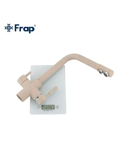Смеситель для кухни Frap F4352-23 с подключением к фильтру, бежевий