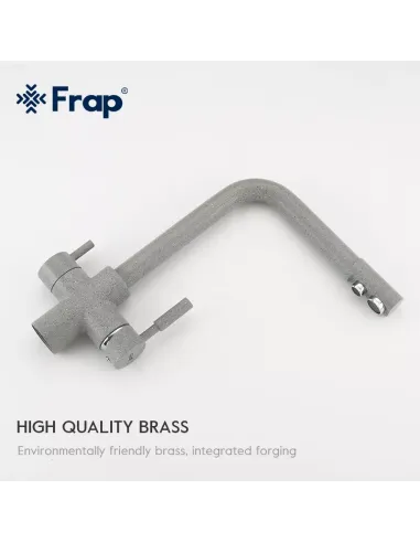 Смеситель для кухни Frap F4352-22 с подключением к фильтру, серый