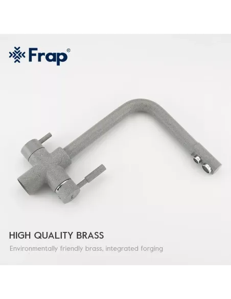 Змішувач для кухні Frap F4352-22 із підключенням до фільтру, сірий