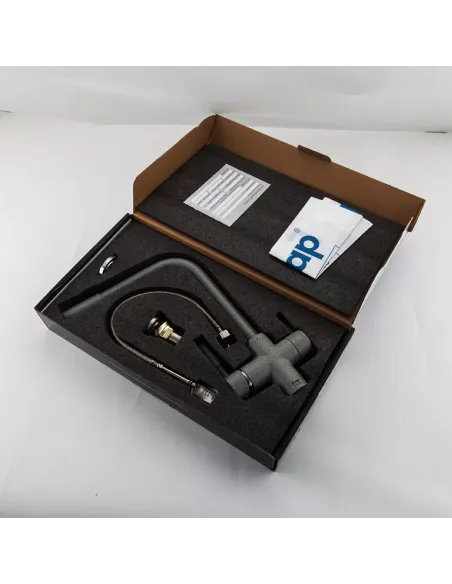 Змішувач для кухні Frap F4352-22 із підключенням до фільтру, сірий