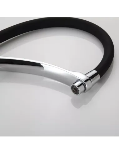 Смеситель для кухни Frap F4369 с подключением к фильтру, с гибким изливом, черный хром