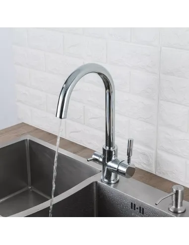 Смеситель для кухни Frap F4352 с подключением к фильтру, хром