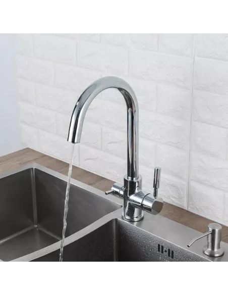 Смеситель для кухни Frap F4352 с подключением к фильтру, хром