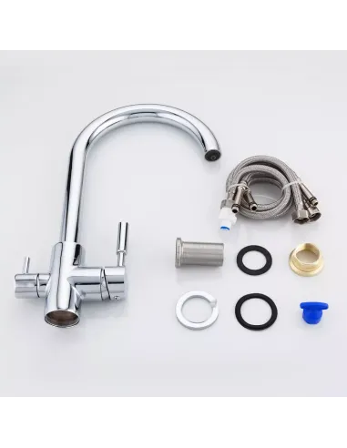 Смеситель для кухни Frap F4352 с подключением к фильтру, хром