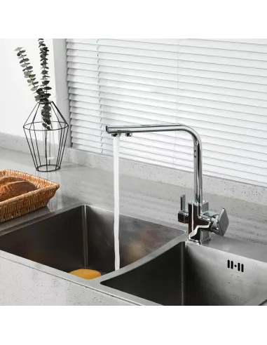 Смеситель для кухни Frap F4360 с подключением к фильтру, хром