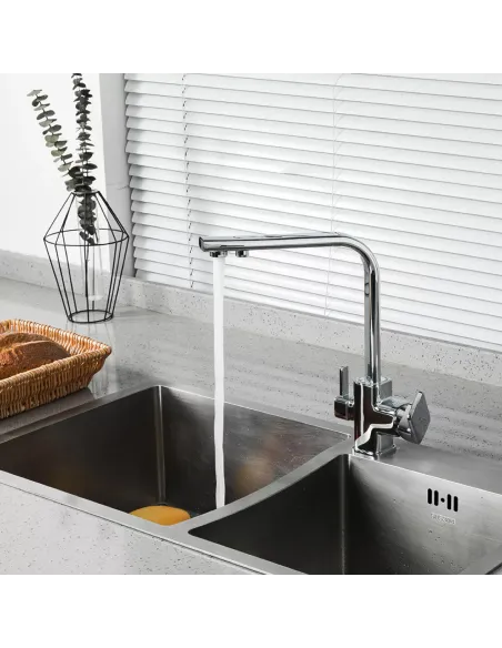 Смеситель для кухни Frap F4360 с подключением к фильтру, хром