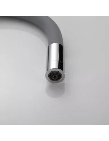 Змішувач для кухні Frap F4396 з підключенням до фільтра, з гнучким виливом, сірий хром