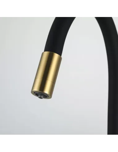 Смеситель для кухни Frap F4396-3 с подключением к фильтру, с гибким изливом, черный золото