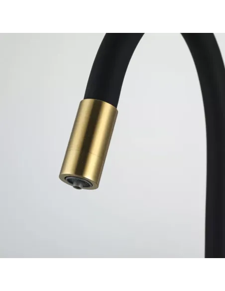 Смеситель для кухни Frap F4396-3 с подключением к фильтру, с гибким изливом, черный золото