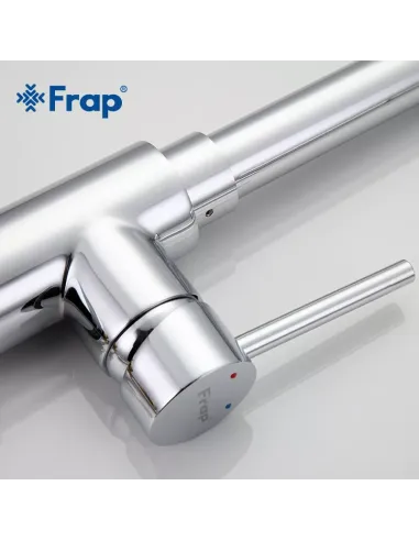Змішувач для кухні Frap F6052 з висувним виливом, 2 режими, хром