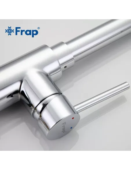 Смеситель для кухни Frap F6052 с выдвижным изливом, 2 режима, хром
