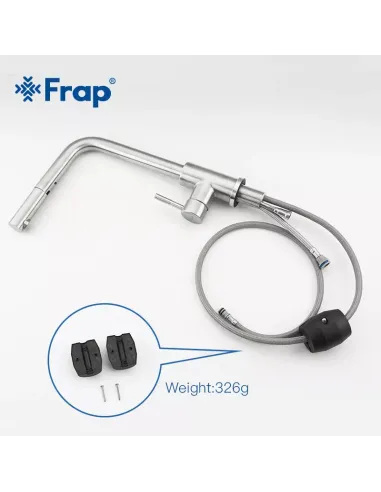 Змішувач для кухні Frap F60899 з висувним виливом, сатин