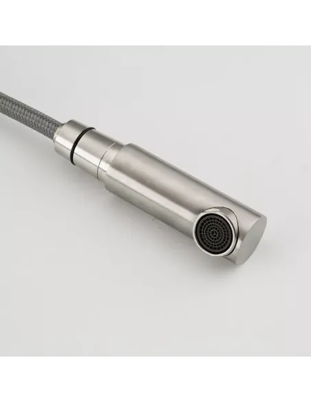 Смеситель для кухни Frap F60899 с выдвижным изливом, сатин