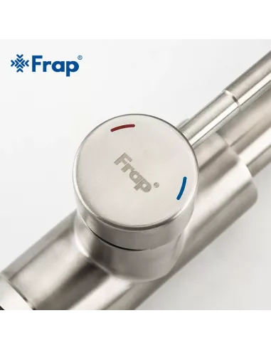 Смеситель для кухни Frap F60899 с выдвижным изливом, сатин