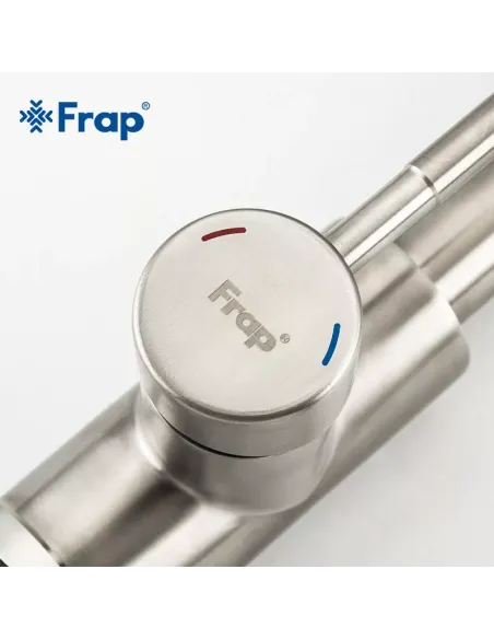 Смеситель для кухни Frap F60899 с выдвижным изливом, сатин