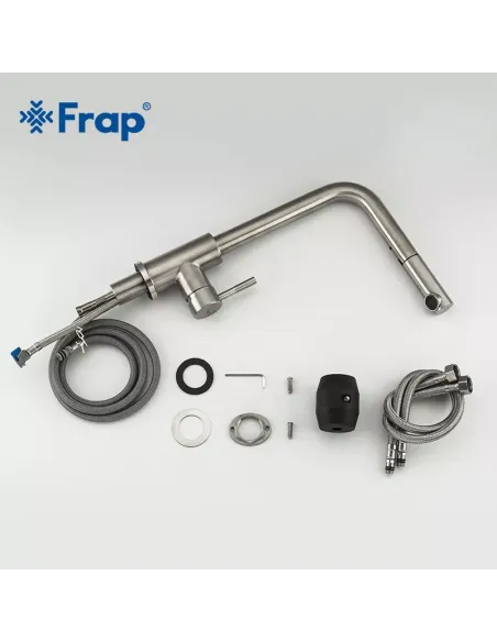 Змішувач для кухні Frap F60899 з висувним виливом, сатин