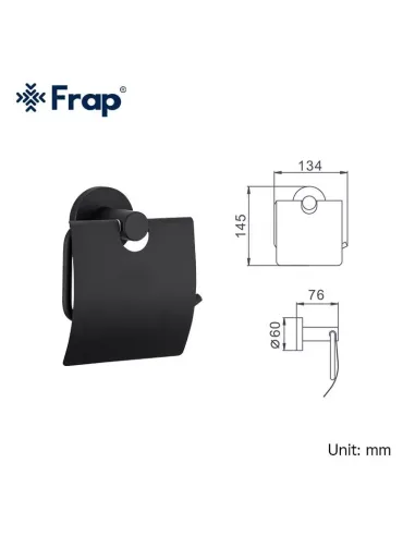 Держатель для туалетной бумаги Frap F30203, черный