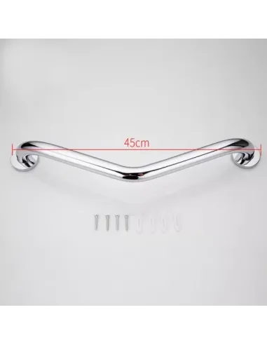 Поручень для ванны изогнутый Frap F1717, хром, 450 мм