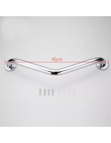 Поручень для ванны изогнутый Frap F1717, хром, 450 мм