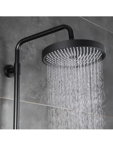 Лейка тропический душ F016-25, 250 мм, круглая, черный