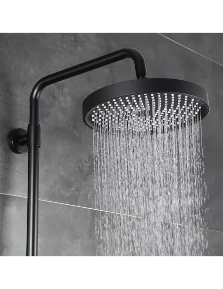 Лейка тропический душ F016-25, 250 мм, круглая, черный