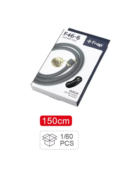 Шланг для душа Frap F46-6, черный, 150 см
