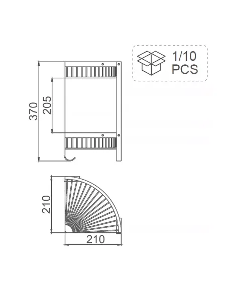 Полиця для ванної Frap F352-16, подвійна, кутова, нержавіюча сталь, чорний, з гачками