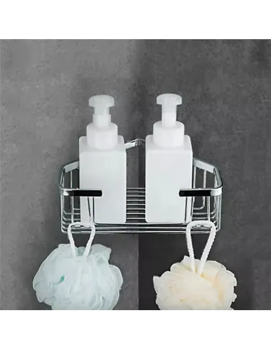 Полка для ванной Frap F351, угловая, нержавеющая сталь, хром